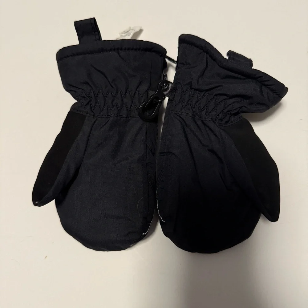 Columbia Black Mittens with Logo